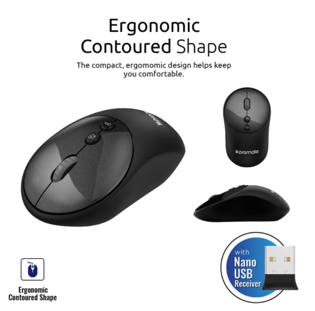 ergonomic contoured shape